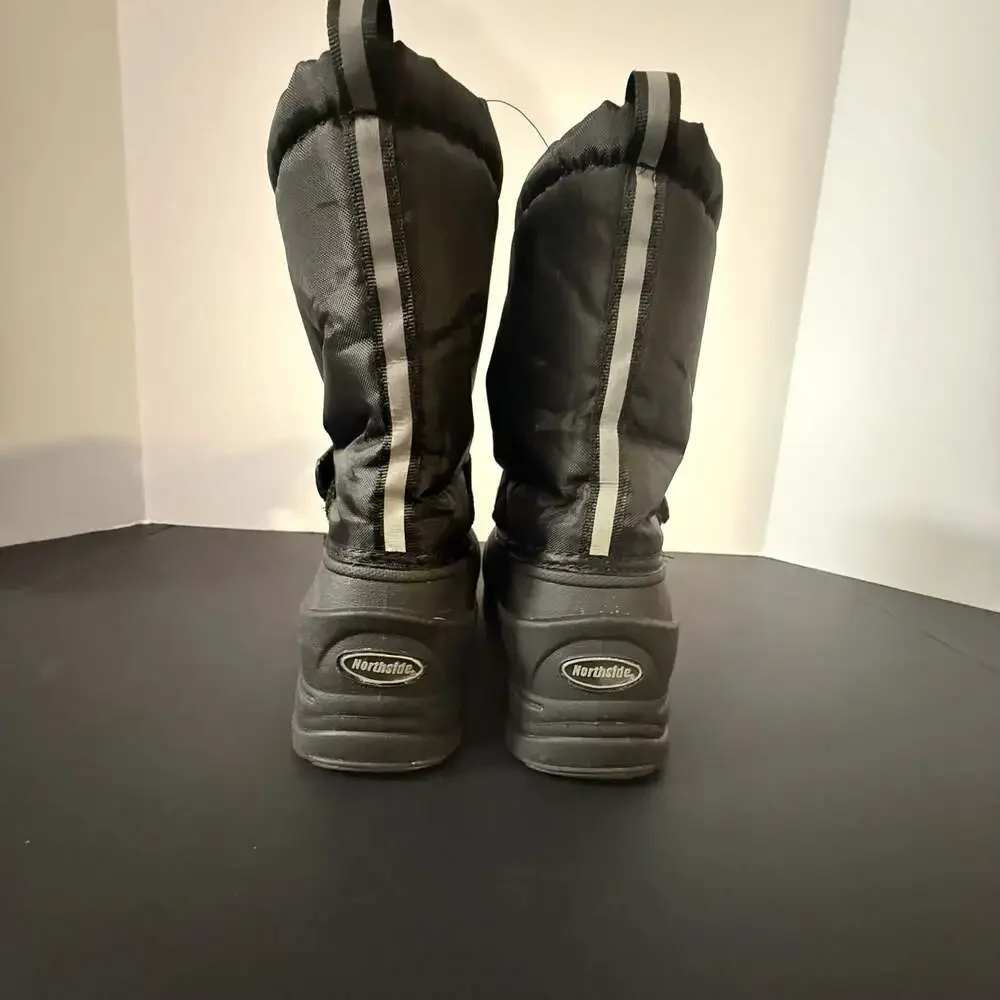 Northside Kids Size 4 Frosty‎ Winter Snow Boots Black 3M Thinsulate Waterproof